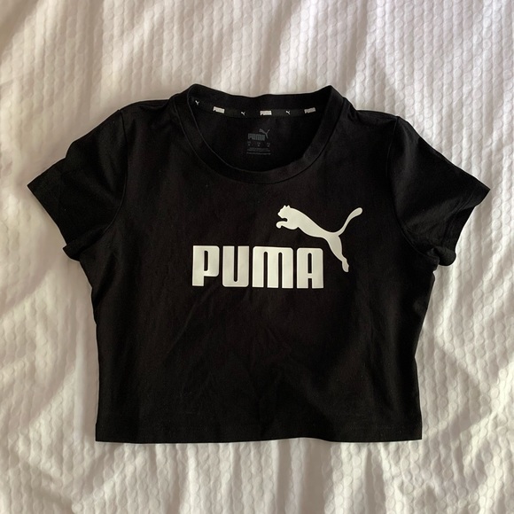 Puma black active crop top t-shirt - Picture 1 of 4